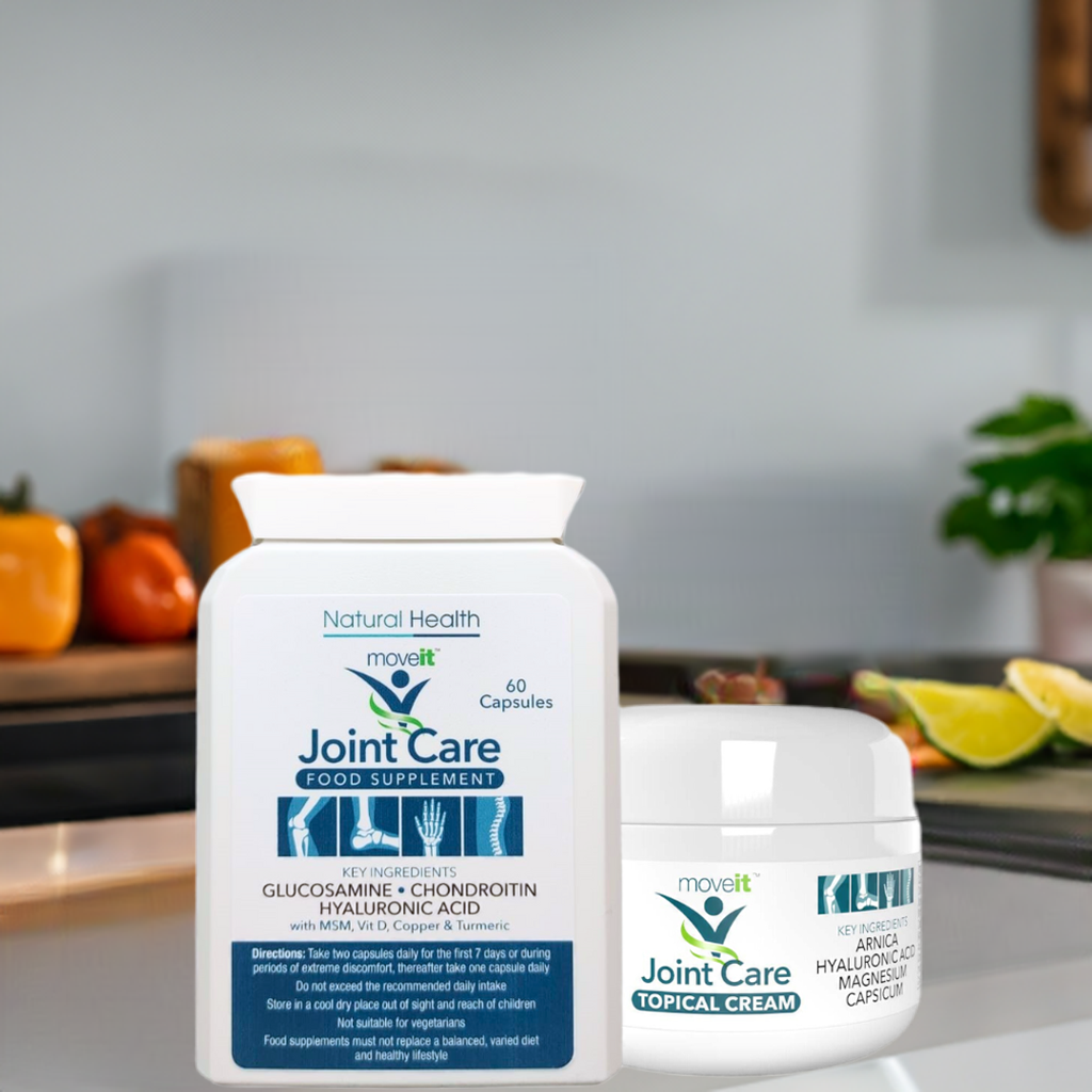 Natural Health World UK Moveit joint support capsules and cream for joint care with glucosamine and chondroitin