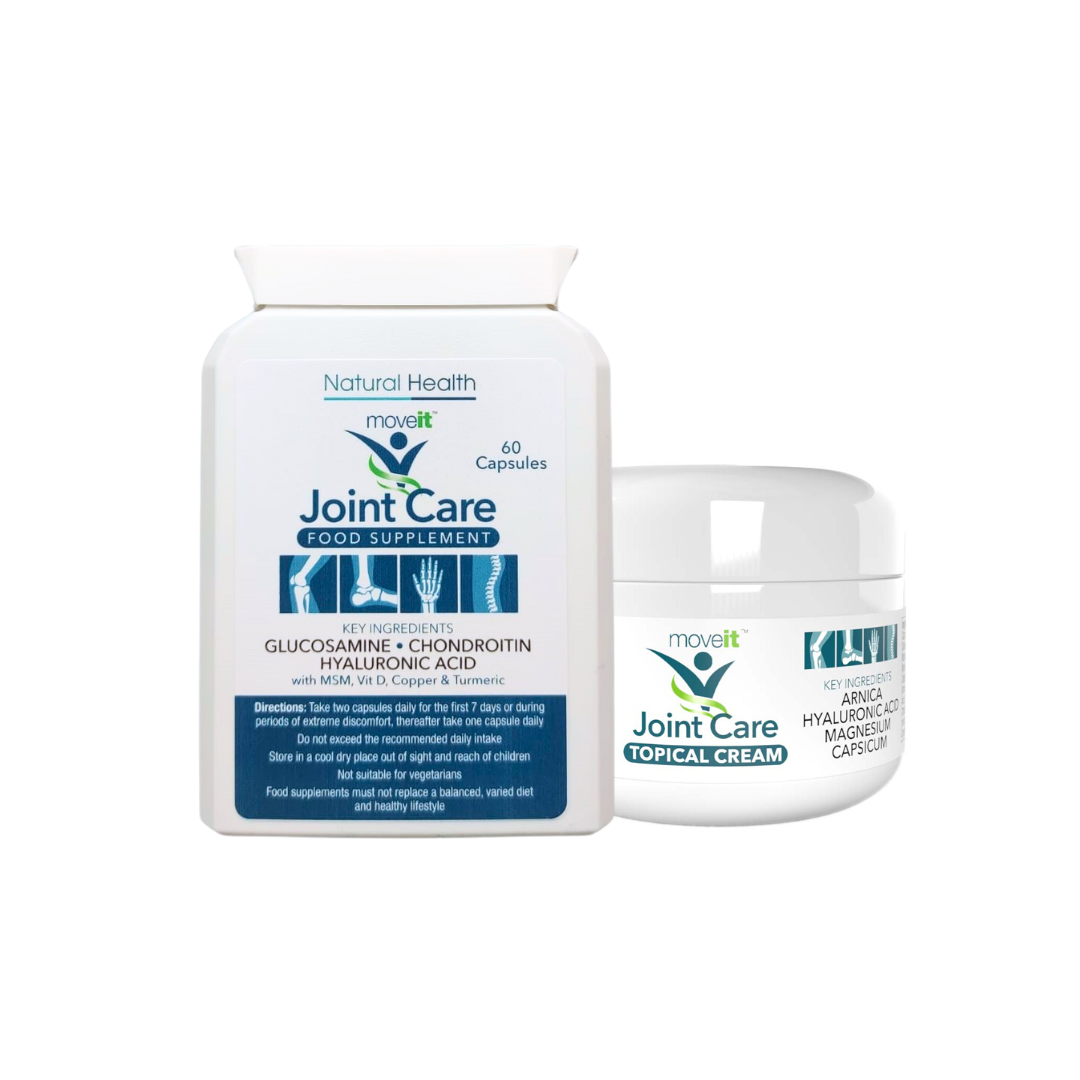 Natural Health World UK Moveit joint support capsules and cream for effective joint care and mobility support