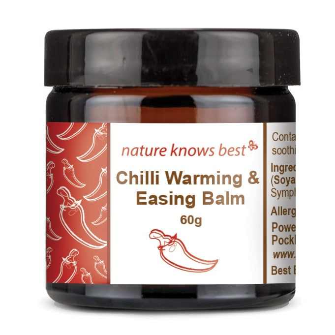 Power Health Nature Knows Best 60g jar of chilli warming balm for pain relief for sore muscles and joints