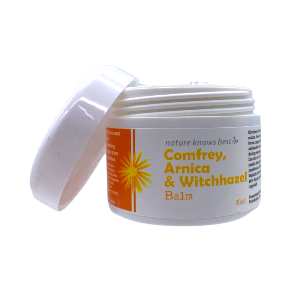 Nature Knows Best Comfrey, Arnica & Witchhazel Balm Open 1