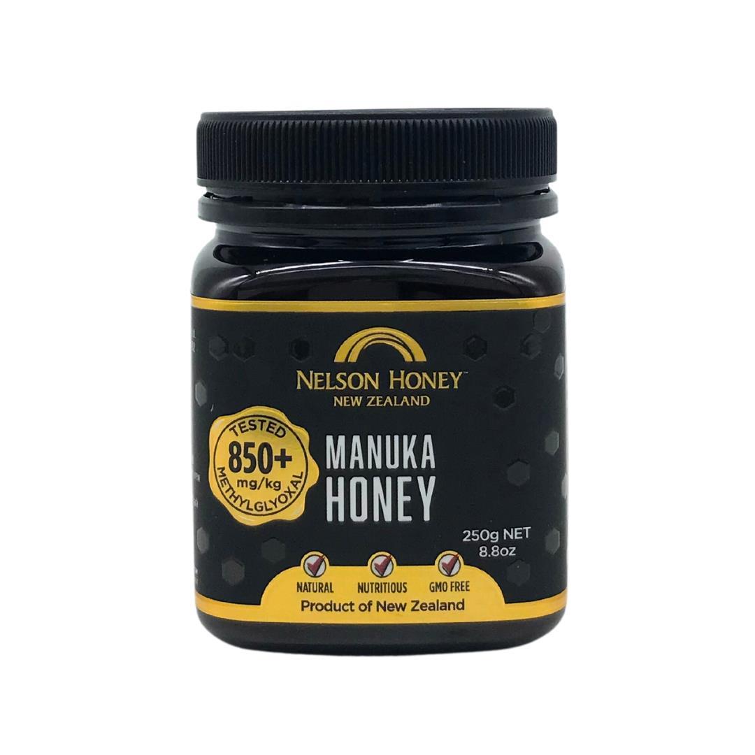 Nelson Honey jar of Manuka honey MGO 850+ 250g black label product of New Zealand natural nutritious